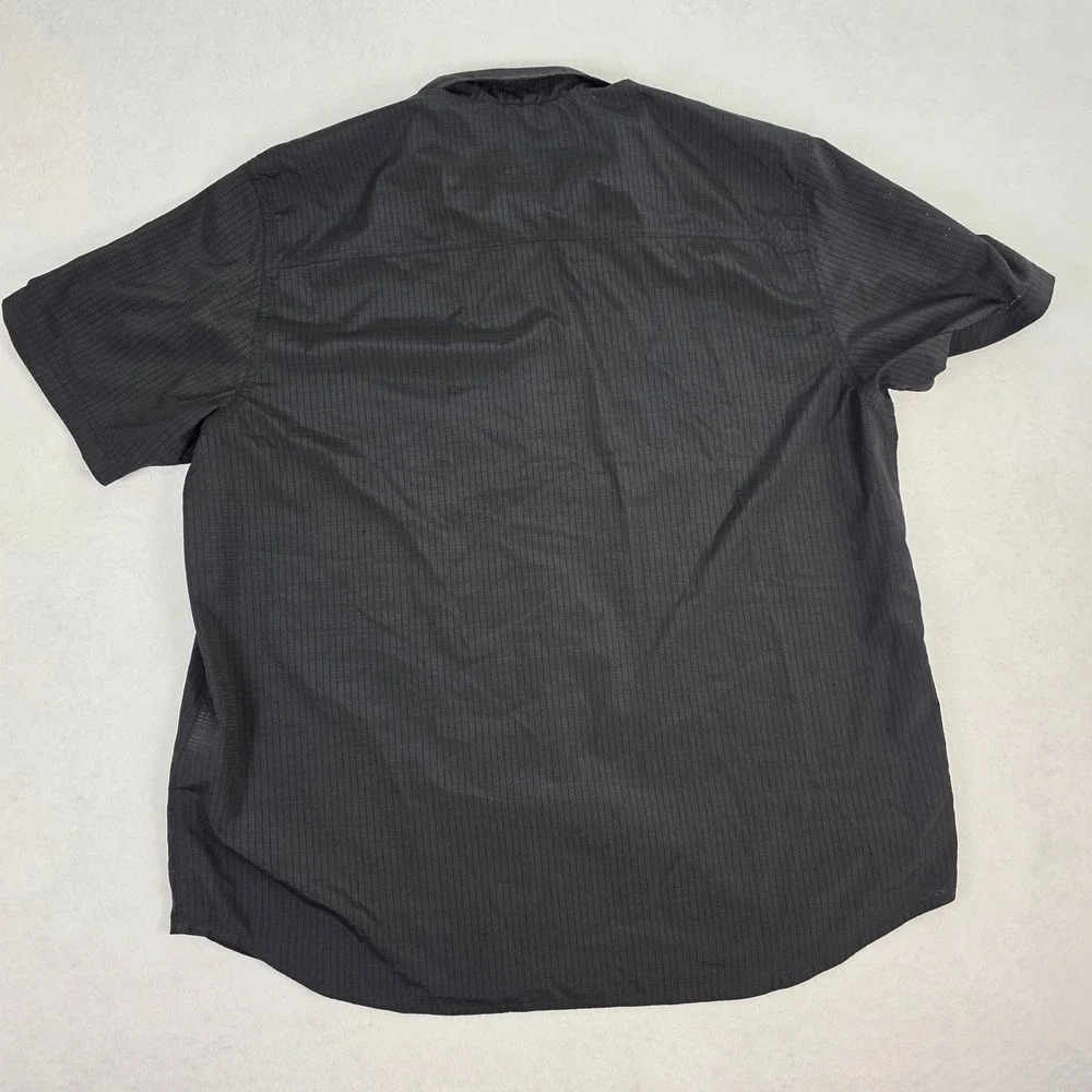 5.11‎ Tactical Mens XL Black Ripstop Short Sleeve Snap Button Down Shirt - Picture 4 of 7